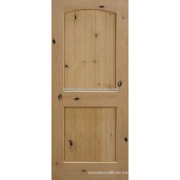 Knotty Alder Plank gewölbt angehoben 2-Panel-Innentür